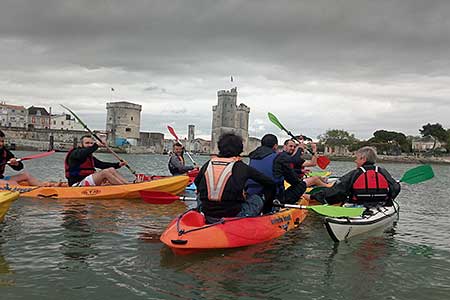Animations groupes adultes kayak canoë stand up passle fouras La rochelle charente maritime